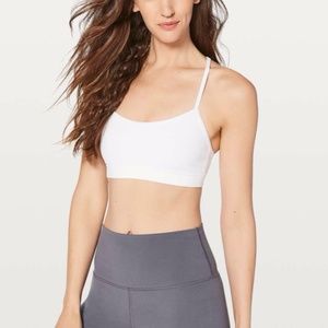 Lululemon Flow Y White Sports Bra - Size 6
